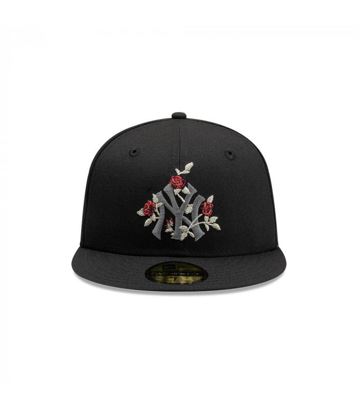 Gorra 59Fifty MLB New York Yankees Gothic Flowers Negro