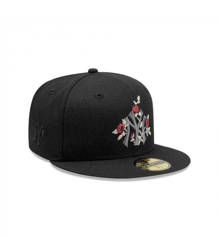Gorra 59Fifty MLB New York Yankees Gothic Flowers Negro