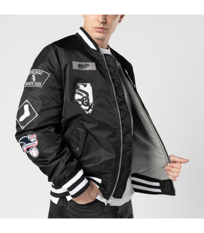 Chaqueta Chicago White Sox Alpha Industries Black