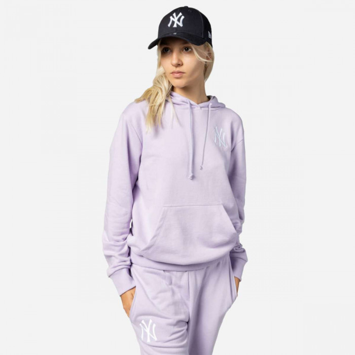 Polerón New York Yankees MLB Women League Essentials Pastel Purple