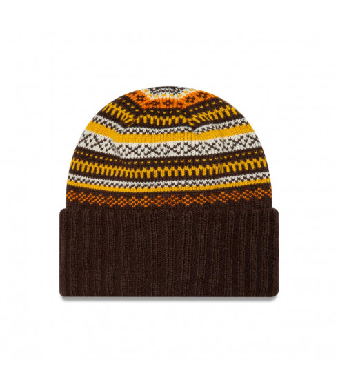 Beanie  New Era Fairisle Beanie Dark Brown Woman