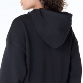 Poleron New Era  Script Crop Negro