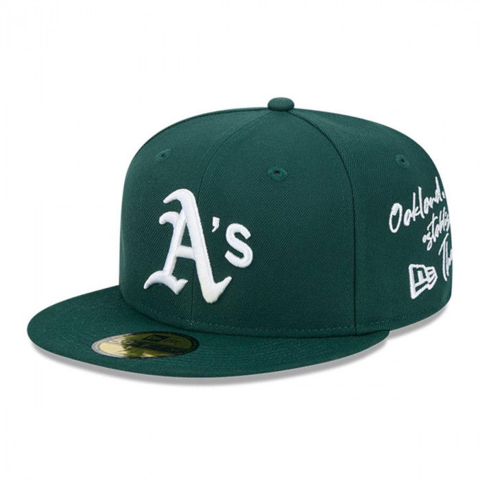 Gorra 59Fifty Oakland Athletics MLB Team Verbiage Verde
