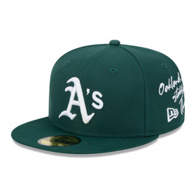 Gorra 59Fifty Oakland Athletics MLB Team Verbiage Verde