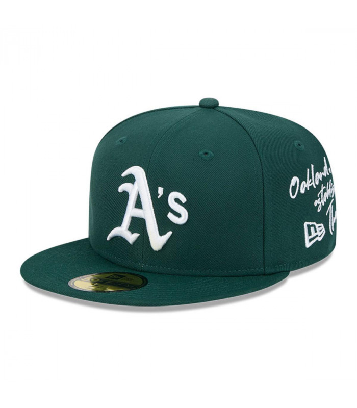 Gorra 59Fifty Oakland Athletics MLB Team Verbiage Verde