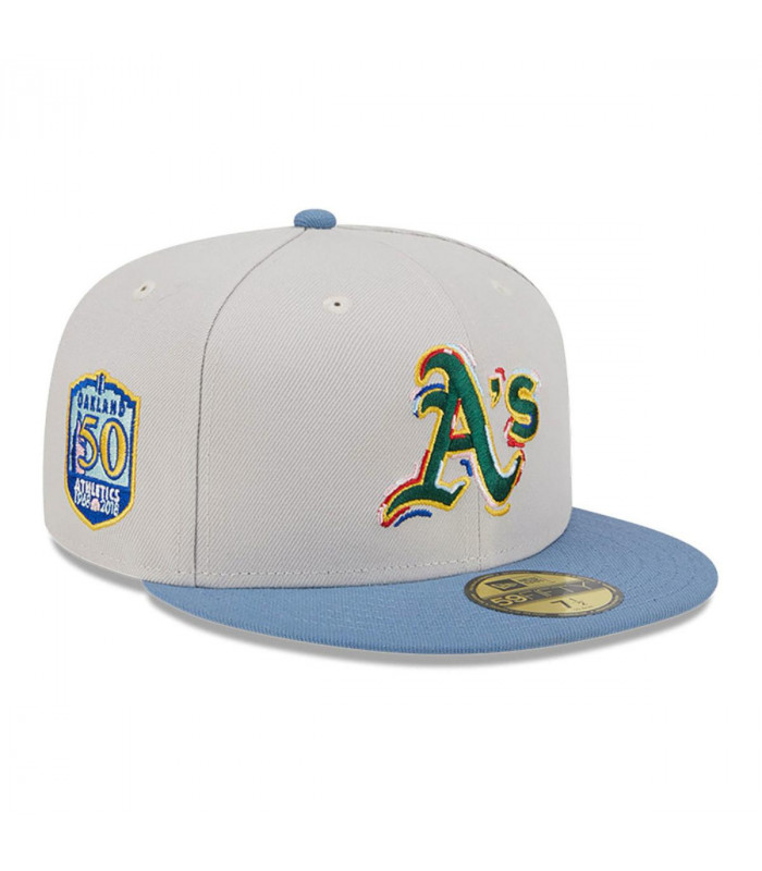Gorra 59Fifty Oakland Athletics Color Brush Crema