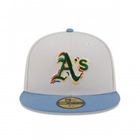 Gorra 59Fifty Oakland Athletics Color Brush Crema