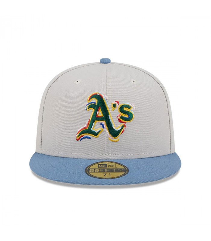 Gorra 59Fifty Oakland Athletics Color Brush Crema