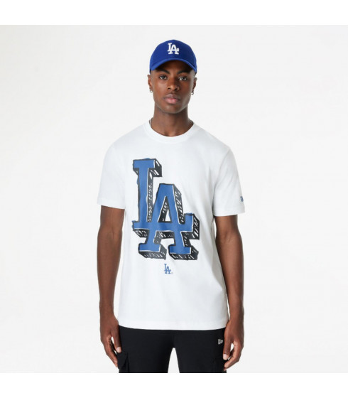 Polera  Los Angeles Dodgers MLB Official Doodles White
