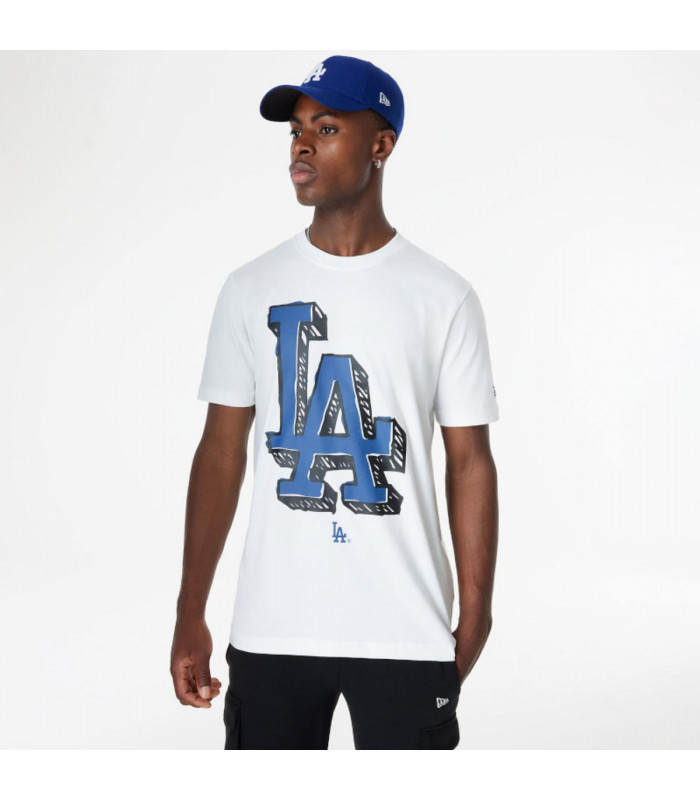 Polera  Los Angeles Dodgers MLB Official Doodles White