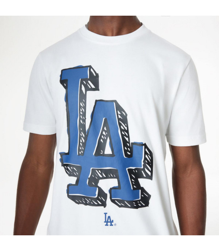Polera  Los Angeles Dodgers MLB Official Doodles White
