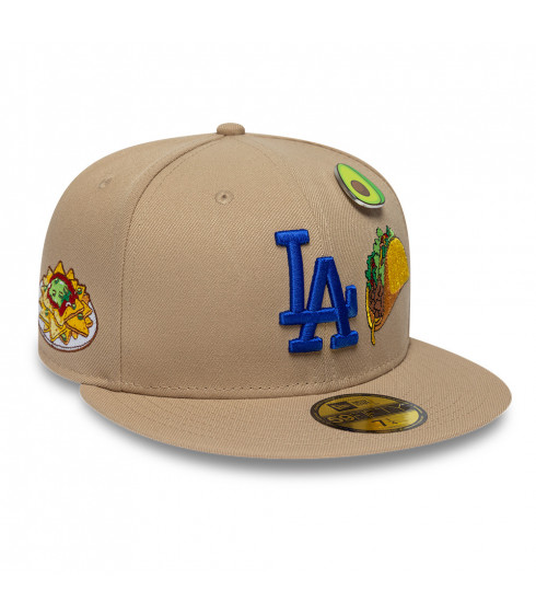 Gorra 59Fifty MLB Los Angeles Dodgers Food Graphic Beige