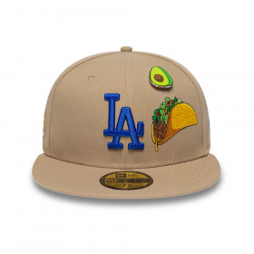 Gorra 59Fifty MLB Los Angeles Dodgers Food Graphic Beige