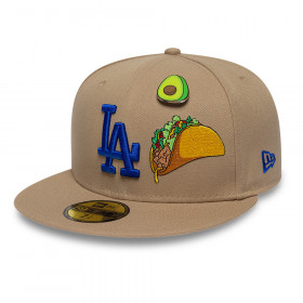 Gorra 59Fifty MLB Los Angeles Dodgers Food Graphic Beige