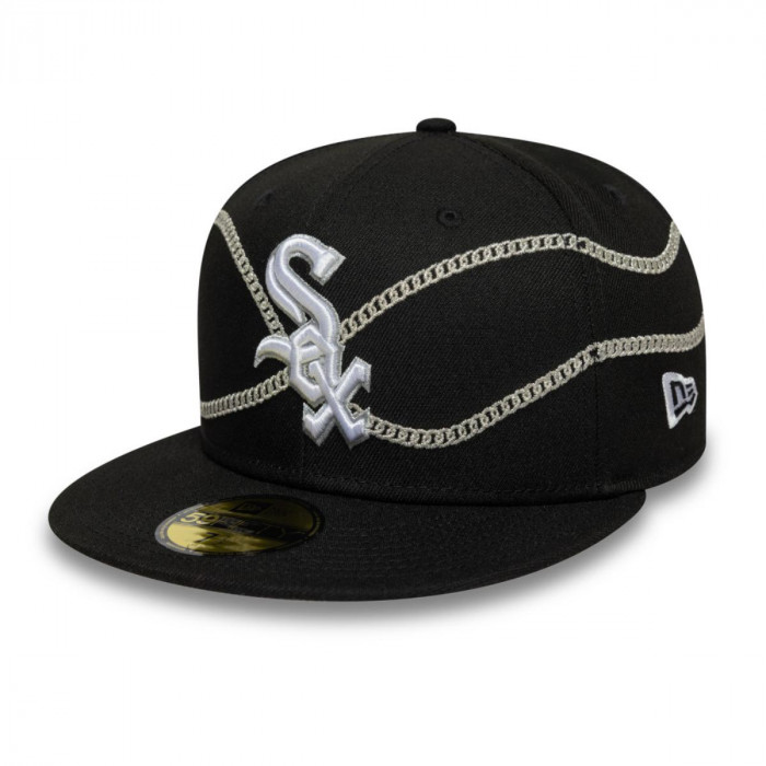 Gorra 59Fifty  Chicago White Sox Chain Wrap Negro