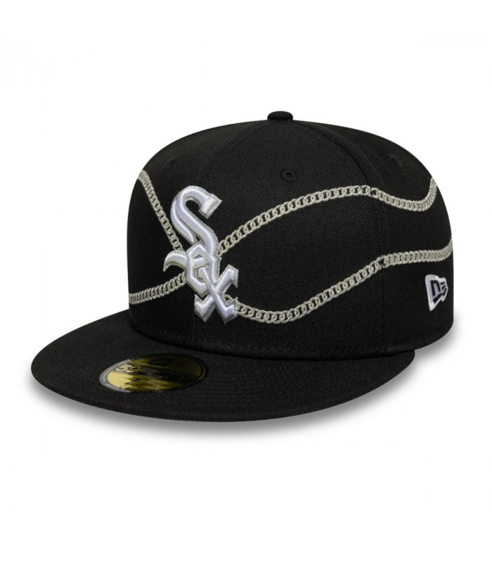 Gorra 59Fifty  Chicago White Sox Chain Wrap Negro