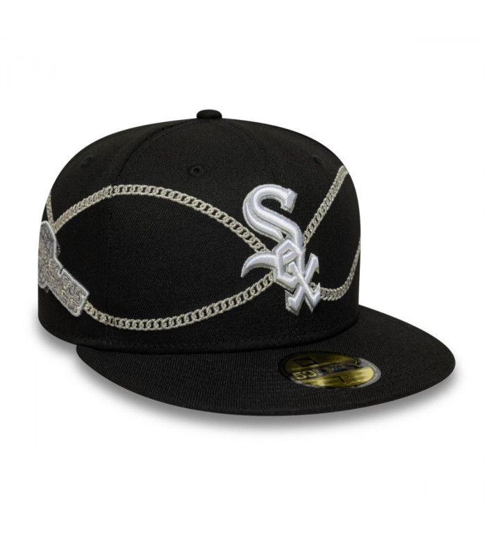 Gorra 59Fifty  Chicago White Sox Chain Wrap Negro