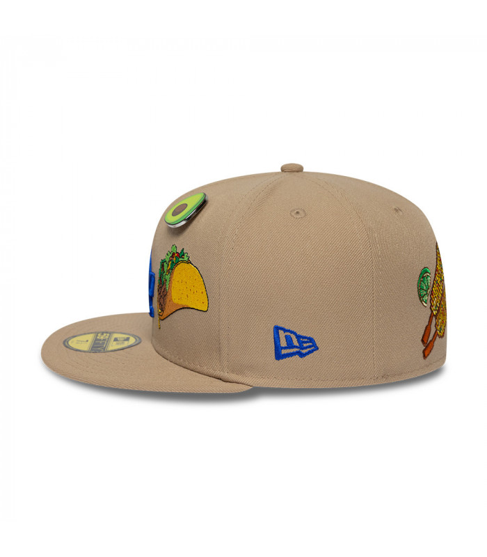 Gorra 59Fifty MLB Los Angeles Dodgers Food Graphic Beige