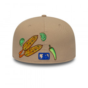 Gorra 59Fifty MLB Los Angeles Dodgers Food Graphic Beige