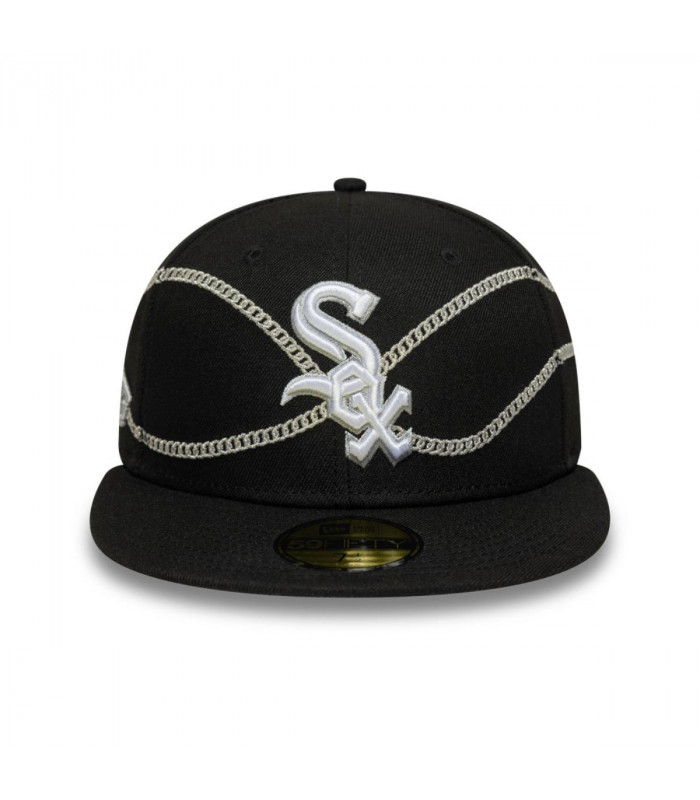 Gorra 59Fifty  Chicago White Sox Chain Wrap Negro