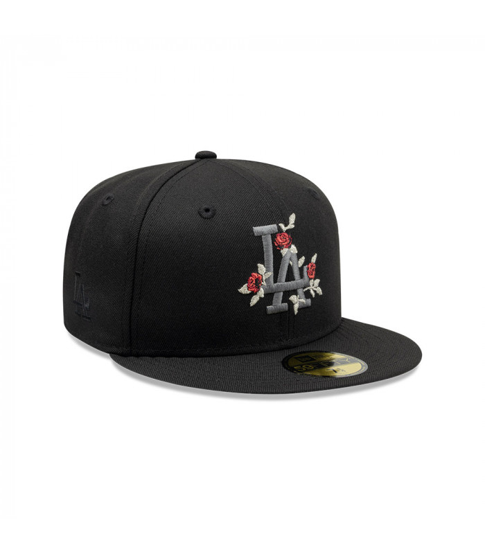 Gorra 59Fifty MLB Los Angeles Dodgers Gothic Flowers Negro