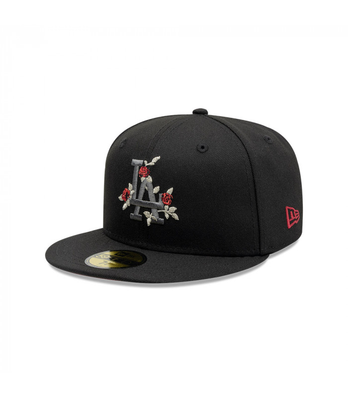 Gorra 59Fifty MLB Los Angeles Dodgers Gothic Flowers Negro