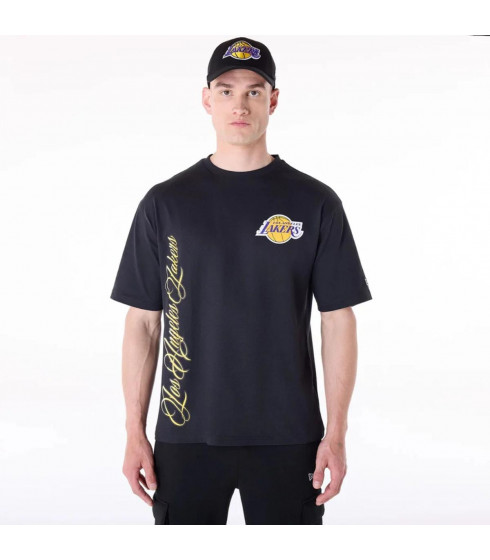 Polera Los Angeles Lakers Font Graphic Black