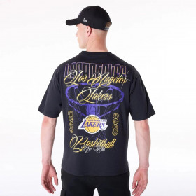 Polera Los Angeles Lakers Font Graphic Black