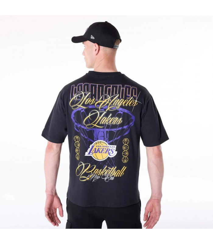 Polera Los Angeles Lakers Font Graphic Black