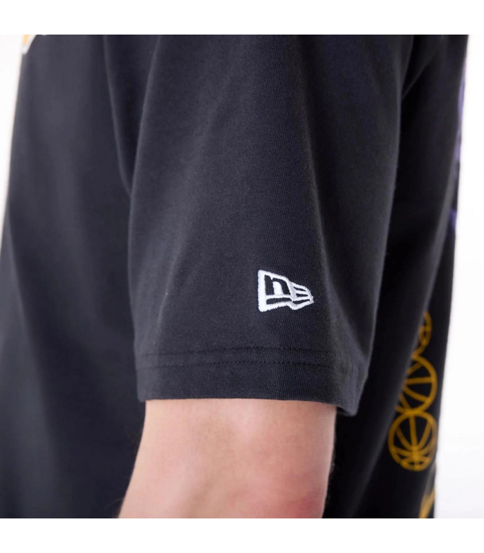 Polera Los Angeles Lakers Font Graphic Black