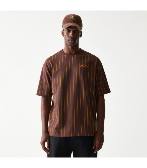 Polo New Era Pinstripe Marrón