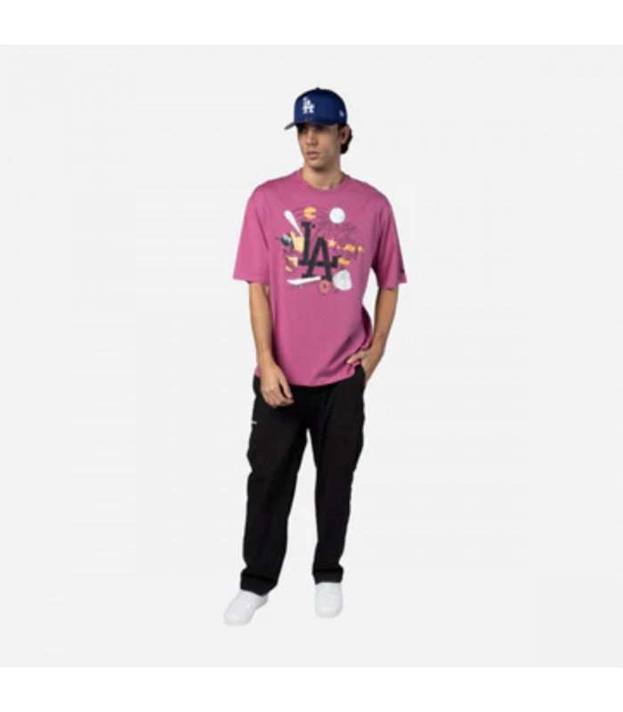 Polera Los Angeles Dodgers MLB Food Graphic Med Purple