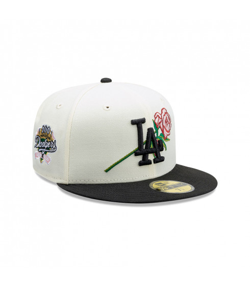 Gorra 59Fifty MLB Los Angeles Dodgers MLB Pink Rose Blanco