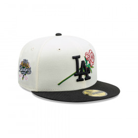 Gorra 59Fifty MLB Los Angeles Dodgers MLB Pink Rose Blanco