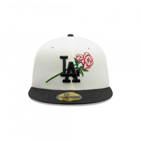 Gorra 59Fifty MLB Los Angeles Dodgers MLB Pink Rose Blanco