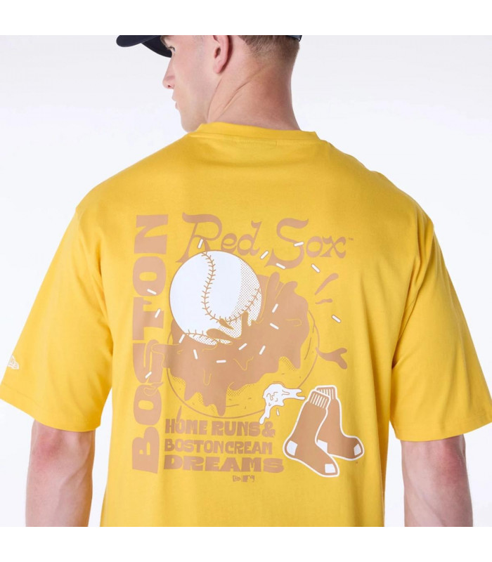 Polera Boston Red Sox MLB Food Graphic Med Yellow