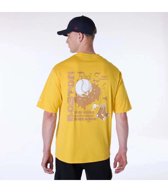 Polera Boston Red Sox MLB Food Graphic Med Yellow