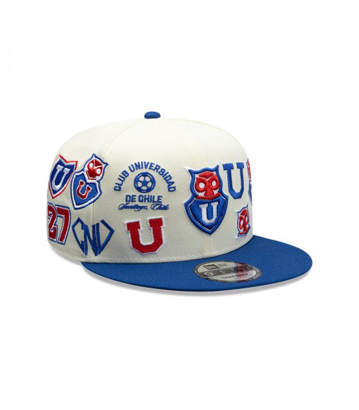 Gorra New Era 9Fifty Universidad De Chile Futbol Azul Blanco