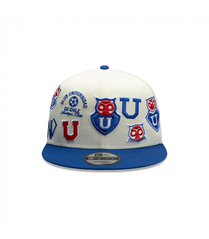 Gorra New Era 9Fifty Universidad De Chile Futbol Azul Blanco