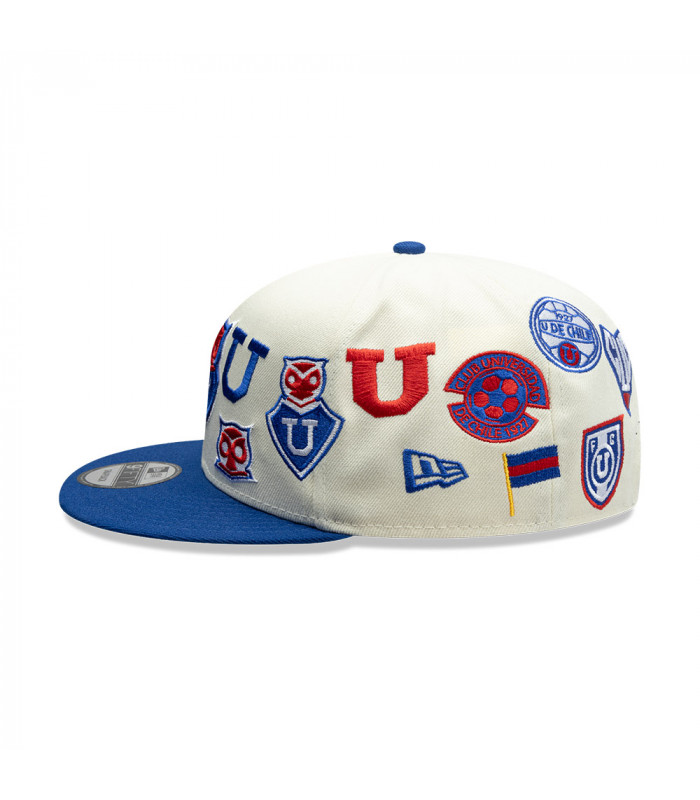 Gorra New Era 9Fifty Universidad De Chile Futbol Azul Blanco