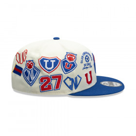 Gorra New Era 9Fifty Universidad De Chile Futbol Azul Blanco