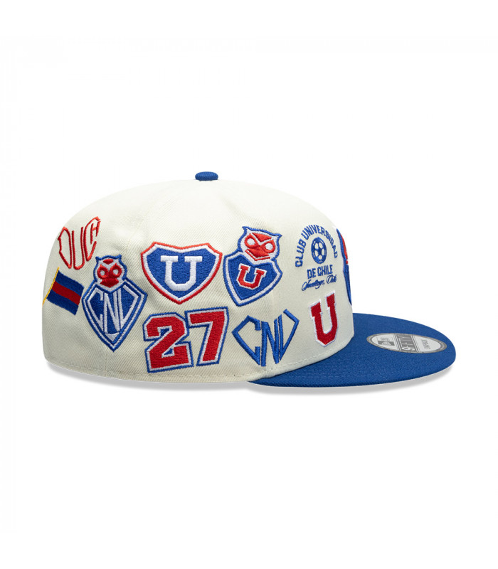 Gorra New Era 9Fifty Universidad De Chile Futbol Azul Blanco