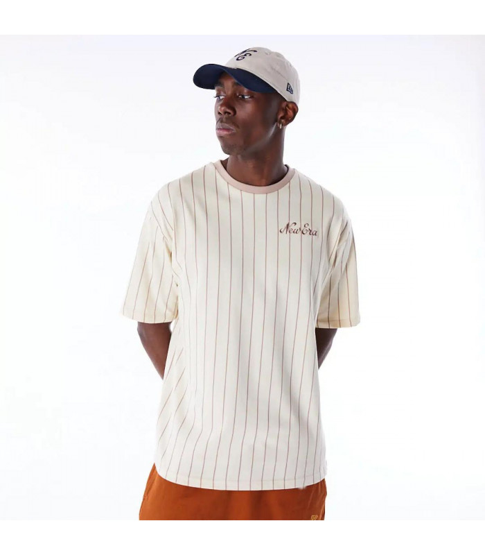 Polera New Era Script Essential Light Beige