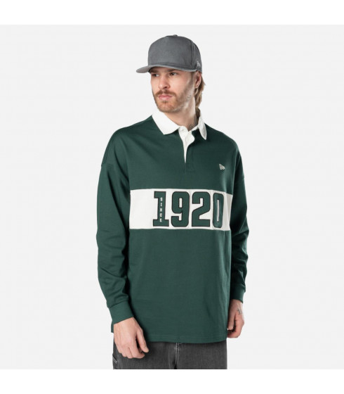 Poleron  New Era Smart Shirt Dark Green