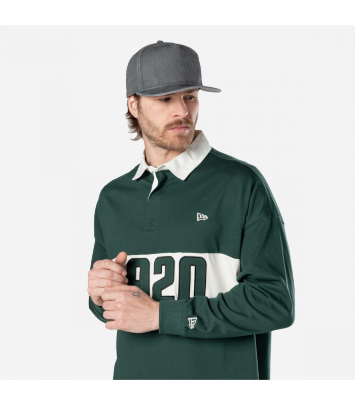 Poleron  New Era Smart Shirt Dark Green