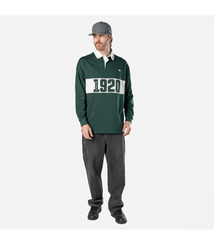 Poleron  New Era Smart Shirt Dark Green