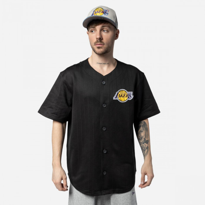 Polera Los Angeles Lakers Off Court Retro Wordmark Negro