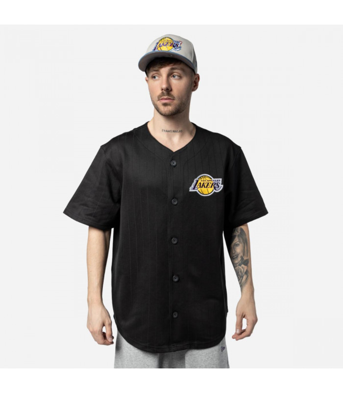 Polera Los Angeles Lakers Off Court Retro Wordmark Negro