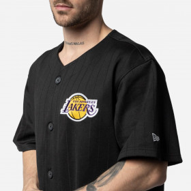 Polera Los Angeles Lakers Off Court Retro Wordmark Negro