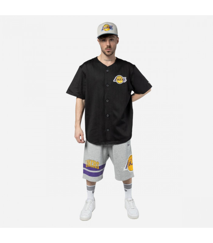 Polera Los Angeles Lakers Off Court Retro Wordmark Negro